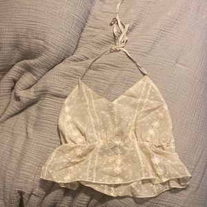 shein cream colored crop top